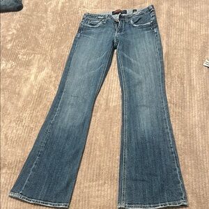 Vigoss Blue Flare Wide Leg Jeans with Gradient Fading